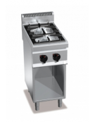 Cucina a gas vano aperto 2 fuochi ALTA POTENZA - 2 Bruciatori da 7 Kw - cm 40x70x90h