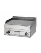 Fry Top a gas da banco, piastra doppia liscia cromata da cm 99,6x52 - potenza totale 11,4 Kw - cm 100x65x28h