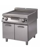 Fry Top a gas su vano con 2 porte, piastra doppia liscia - potenza totale 14 kW - cm 80x90x87h