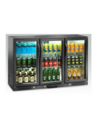 Frigorifero sottobanco orizzontale per bibite 3 porte a battente - cm 133,5x50x84h