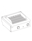 Griglia elettrica a contatto con acqua da banco, superficie di cottura cm 54,5x64 - potenza 10,8 Kw - cm 80x90x28h