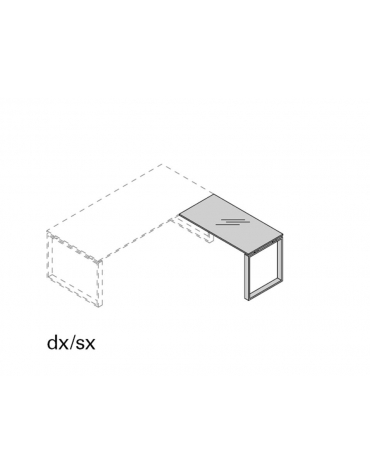 Allungo dx/sx g. anello piano vetro