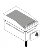 Fry top elettrico trifase-3.9kw da incasso, piastra liscia cromata spazzolata - sup. di cottura cm 34,6x56,4  - cm 35x60x26,6h