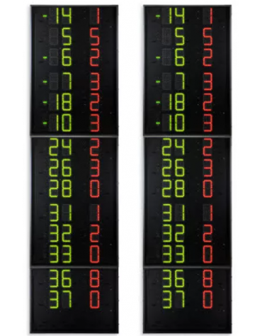 Coppia guanciale laterali con visualizzazione nr di maglia di 14 giocatori (programmabili) - cm 80x300