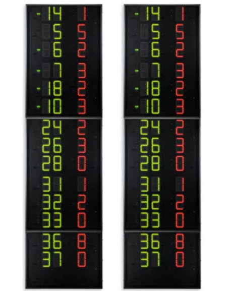 Coppia guanciale laterali con visualizzazione nr di maglia di 14 giocatori (programmabili) - cm 80x300