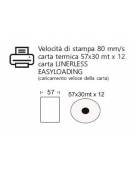 Bilancia elettronica con tastiera meccanica e stampante per carta termica adesiva e batterie interne - N° 2 Operatori