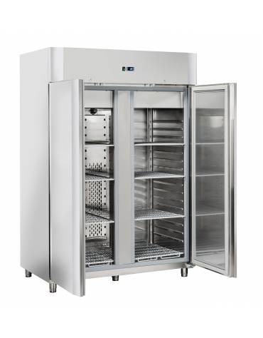 Armadio frigorifero inox ventilato 2 porte Lt.1400 -2°+8°C