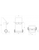 Portabombole biposto con cassetta lt.14 per bombole Ø cm 17 - cm 59x46x97h