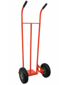 Carrello portacasse con portata kg 160 -  2 ruote Antiforatura Ø cm 26 cerchio acciaio - cm 49x125