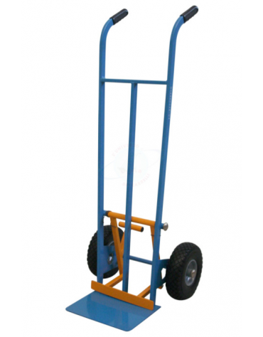 Carrello portacasse con scaricafacile e ruote antiforatura Ø cm 26 cerchio acciaio -  cm 49x125