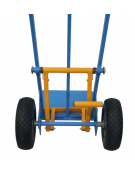 Carrello portacasse con scaricafacile e ruote antiforatura Ø cm 26 cerchio acciaio -  cm 49x125