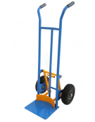 Carrello portacasse, portafusti e fustini con scaricafacile 2 ruote antiforatura cerchio acciaio Ø cm 26 - cm 49x125