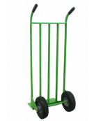 Carrello portacasse spalla larga 2 ruote antiforatura cerchio acciaio Ø cm 26 - cm 50x120