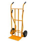 Carrello per corrieri a doppia impugnatura 2 ruote antiforatura cerchio acciaio Ø  cm 26 - cm 60x125