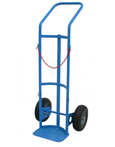 Carrello portabombola monoposto 40/50 2 ruote antiforatura  Ø cm 26 - cm 45x125