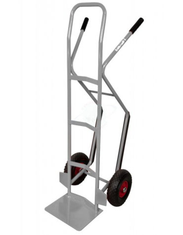 Carrello portacasse in acciaio inox con scivolo -  2 ruote Ø mm 260 - cm 49x130h