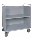 Carrello porta faldoni/fascicoli a 2 Piani - Piccolo - 4 ruote gomma antitraccia alta silenziosità Ø125 - cm 46,5x79,5x105h