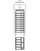 Armadio refrigerato GN2/1 ventilato con interni ed esterni in acciaio inox, 810x1040x2090h