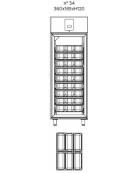 Armadio refrigerato GN2/1 ventilato con interni ed esterni in acciaio inox, 810x1040x2090h