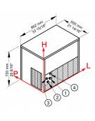 Fabbricatore produttore di ghiaccio a cubetti pieni 24Kg/24h