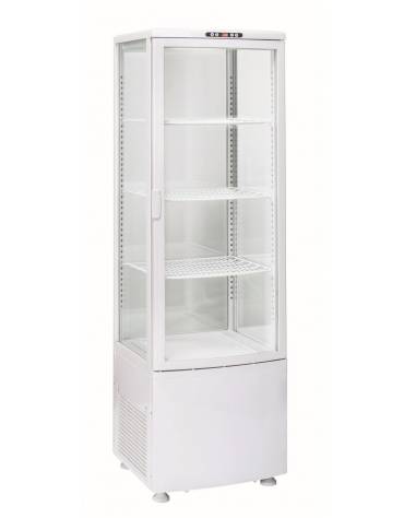 Vetrina espositiva colore bianco - refrigerazione ventilata - capacità 235 lt. - mm 515x485x1690h