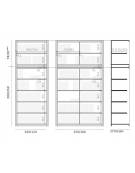 ARMADIO ANTE BATTENTI IN METALLO CON SERRATURA cm. 120 x 37 x 200 h.