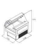 Vetrina pasticceria ventilata da cm. 370