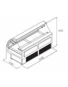 Vetrina pasticceria ventilata da cm. 300