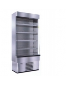 Espositore murale INOX refrigerato da cm. 98,5-PER CARNE