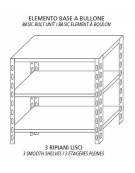 Scaffalatura inox a bulloni cm. 60x30x150h