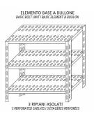 Scaffalatura inox a bulloni cm. 70x30x150h-PIANI ASOLATI