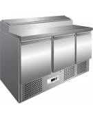 Tavolo saladette refrigerato con sovrastruttura portacondimenti da cm 137x70x101h