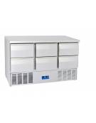 Saladette refrigerata in acciaio inox , con 3 porte, + 2° + 8°C - lt 570 - mm 1365×700×850h