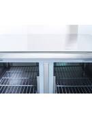 Saladette refrigerata in acciaio inox , con 3 porte, + 2° + 8°C - lt 570 - mm 1365×700×850h