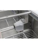 Saladette refrigerata in acciaio inox , con 3 porte, + 2° + 8°C - lt 570 - mm 1365×700×850h