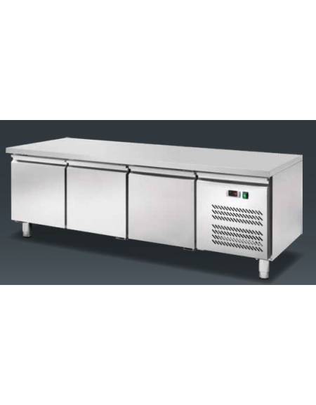 Tavolo refrigerato positivo H 65 cm - 3 Porte - Refrigerazione ventilata -2° +8°C - Classe C - cm. 179,5x70x65h