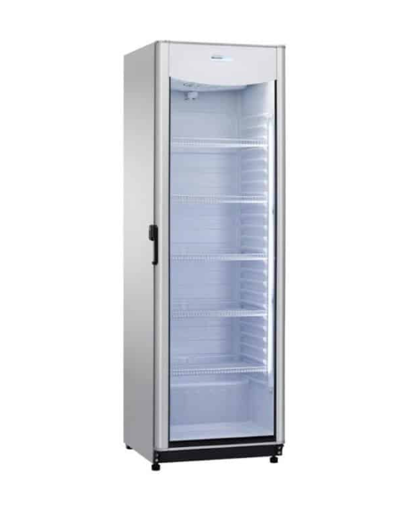 Espositore refrigerato ventilato per bibite - 1 porta - colore Grigio - capacità 382 litri - temp. 0°  + 10° C - cm 60,5x61x184h