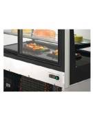 Espositore vetrina refrigerata pasticceria in acciaio inox - refrigerazione ventilata +2 +8°C - cm 90x80,5x144h