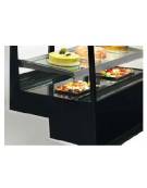 Espositore vetrina refrigerata pasticceria in acciaio inox - refrigerazione ventilata +2 +8°C - cm 90x80,5x144h