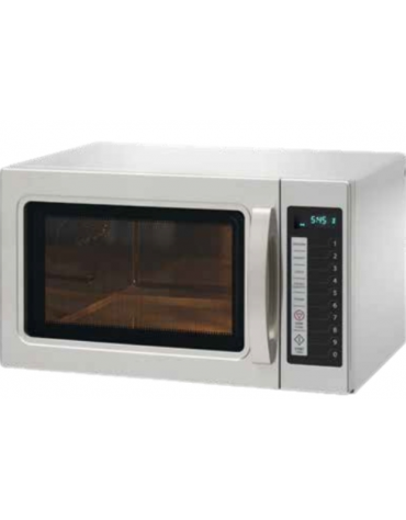 Forno professionale a microonde inox Lt. 29 - Comandi digitali - Potenza resa 1.000 watt - mm 542x461x330h