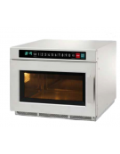 Forno professionale a microonde inox Lt. 27 - Comandi digitali - Potenza resa 1.000 watt - 2 Magnetron - mm 465x587x370h