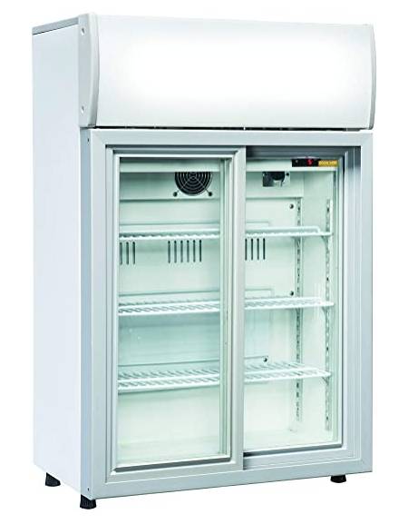 Vetrina bibite da banco 82 Lt. - refrigerazione roll bond con ventola di assistenza - mm 460x500x980h