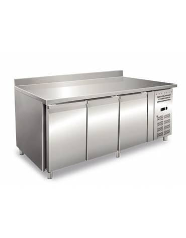 Tavolo refrigerato per pasticceria 3 porte positivo cm. 202x80x85h