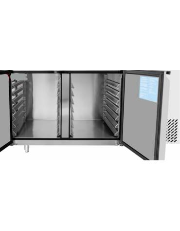 Tavolo refrigerato in acciaio inox 3 porte - temp. -2° +8°C - - mm 1510×800×840h