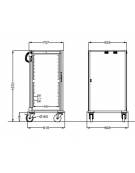 Armadio caldo riscaldato Portateglie-N°36 Teglie GN 1/1-N°18 Teg