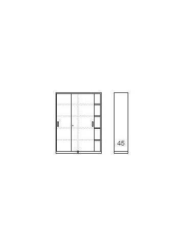 Armadio con porte scorrevoli cieche cm. 180x45x200h