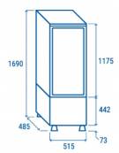 Vetrina refrigerata ventilata verticale cm 51,6x48,7x188,9h