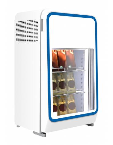 Congelatore orizzontale porta a vetro 48Lt. - porta a vetro e spot luminoso - refrigerazione statica - mm 570x535x657h