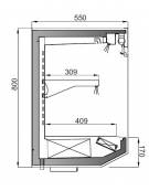 Espositore pensile refrigerato da cm. 200