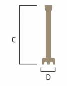 Mescolatore per mixer con diametro mm 75x270h